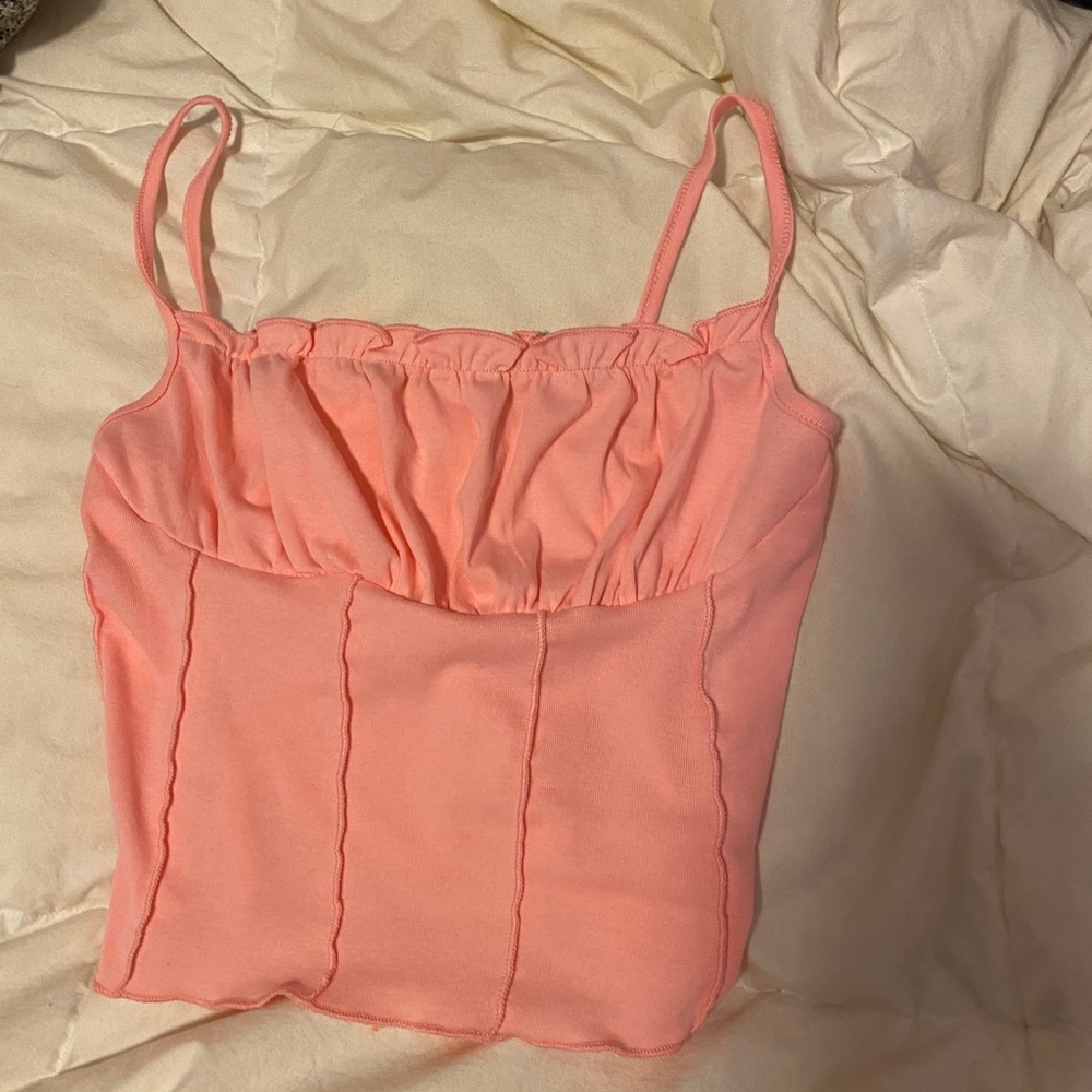 y2k pink cropped tank